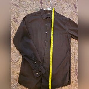 jf j.ferrar Dark Brown Casual Button-Down Shirt